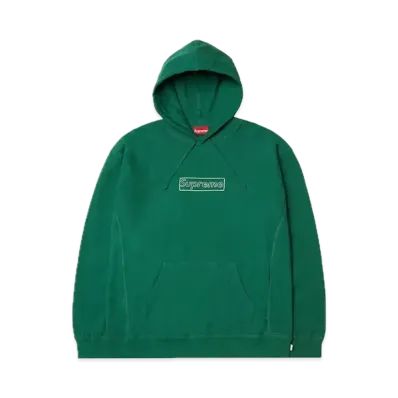 Supreme x KAWS Chalk Logo Hooded Sweatshirt "Green"(2021)