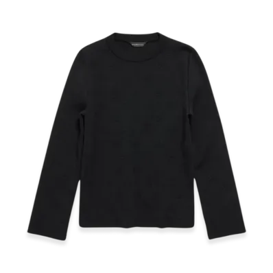 BALENCIAGA Women's BB Allover Cropped Sweater "Black"