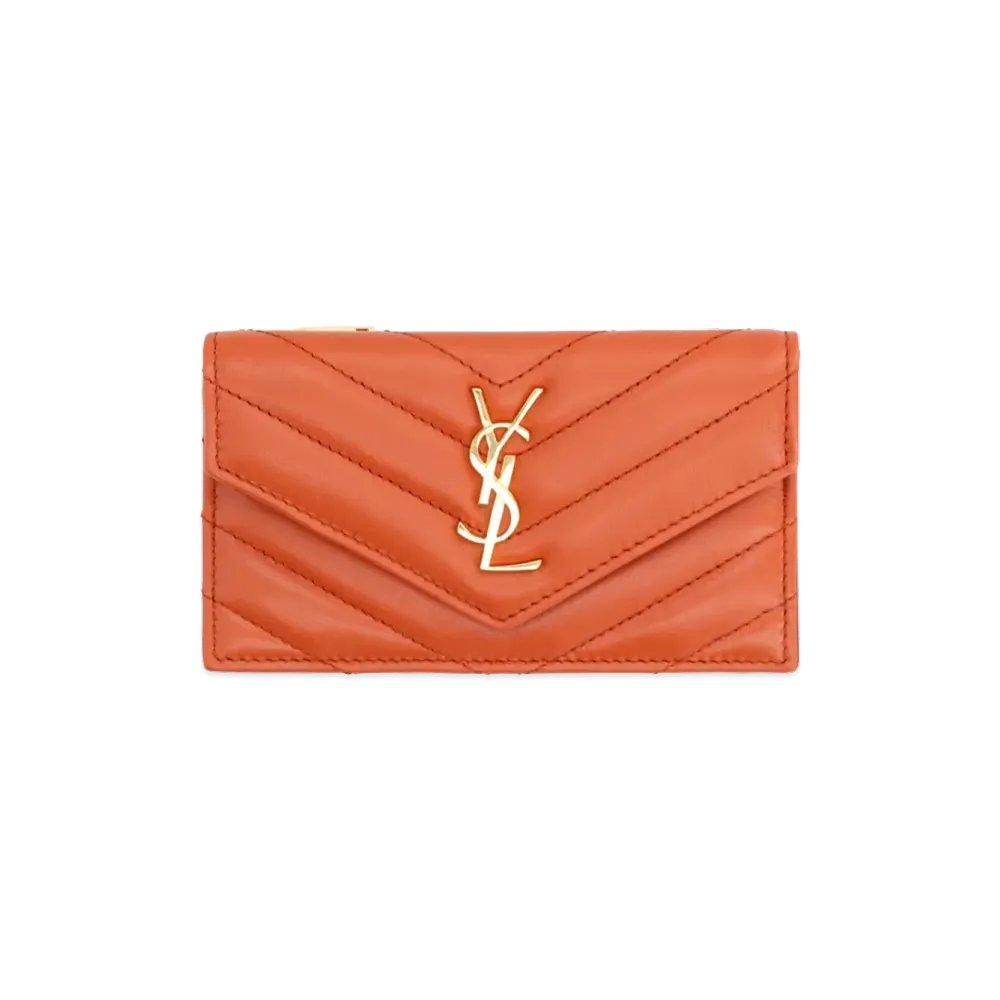 Saint Laurent Women's Card Holder Cassandras "Red"