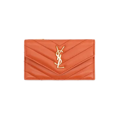 Saint Laurent Women's Card Holder Cassandras "Red"