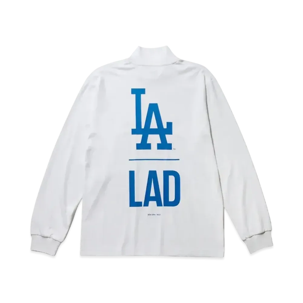 NEW ERA Golf Long Sleeve High Collar Performance T-Shirt Los Angeles Dodgers "White"