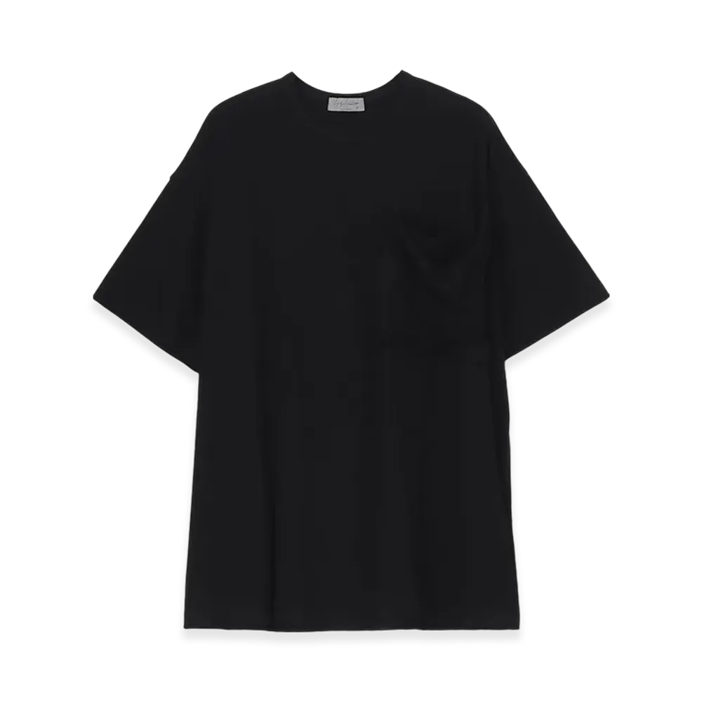 Yohji Yamamoto POUR HOMME Ultima Jersey Short Sleeve Pocket T A "Black"
