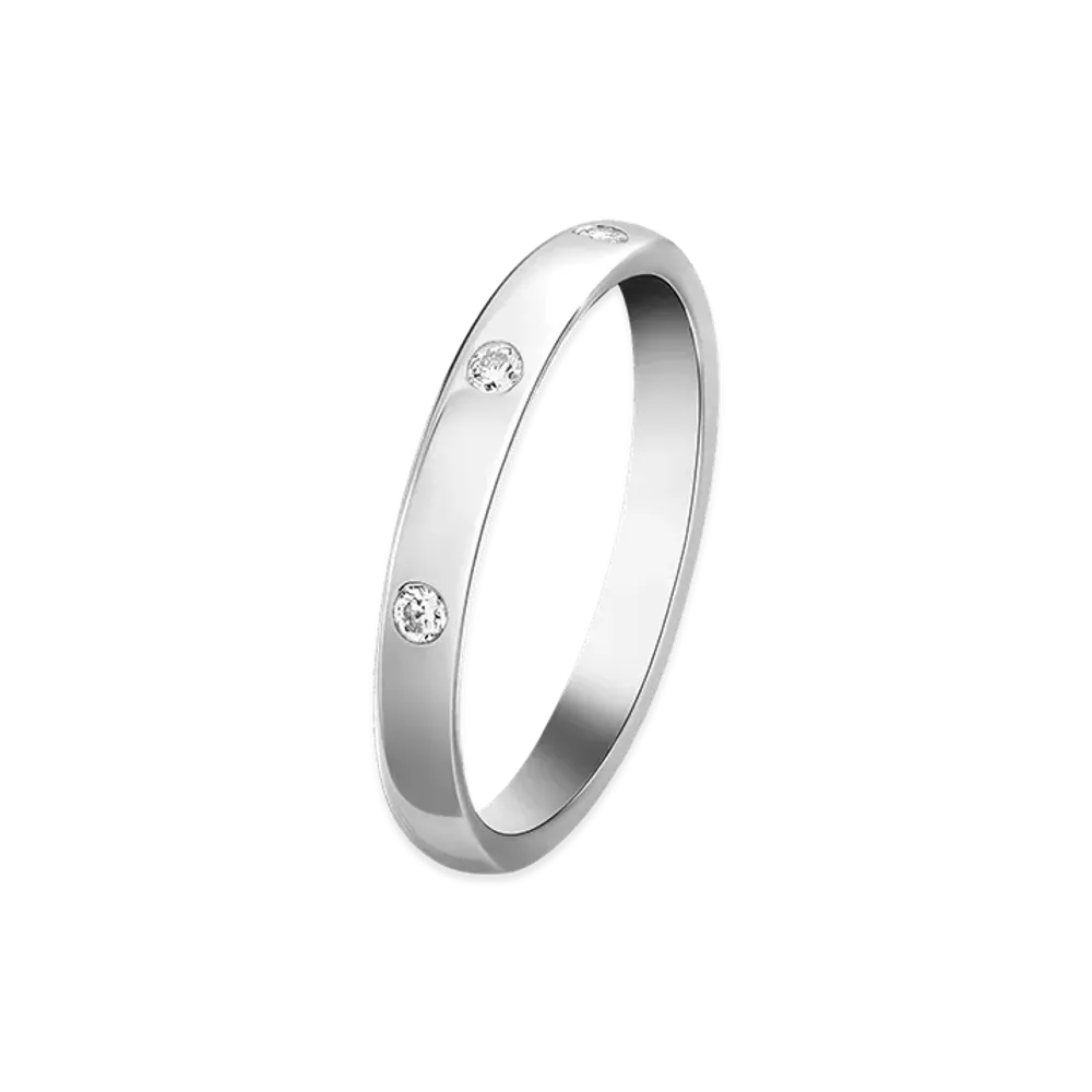 Van Cleef & Arpels Tendrement etoiles wedding band "Platinum/Diamond"