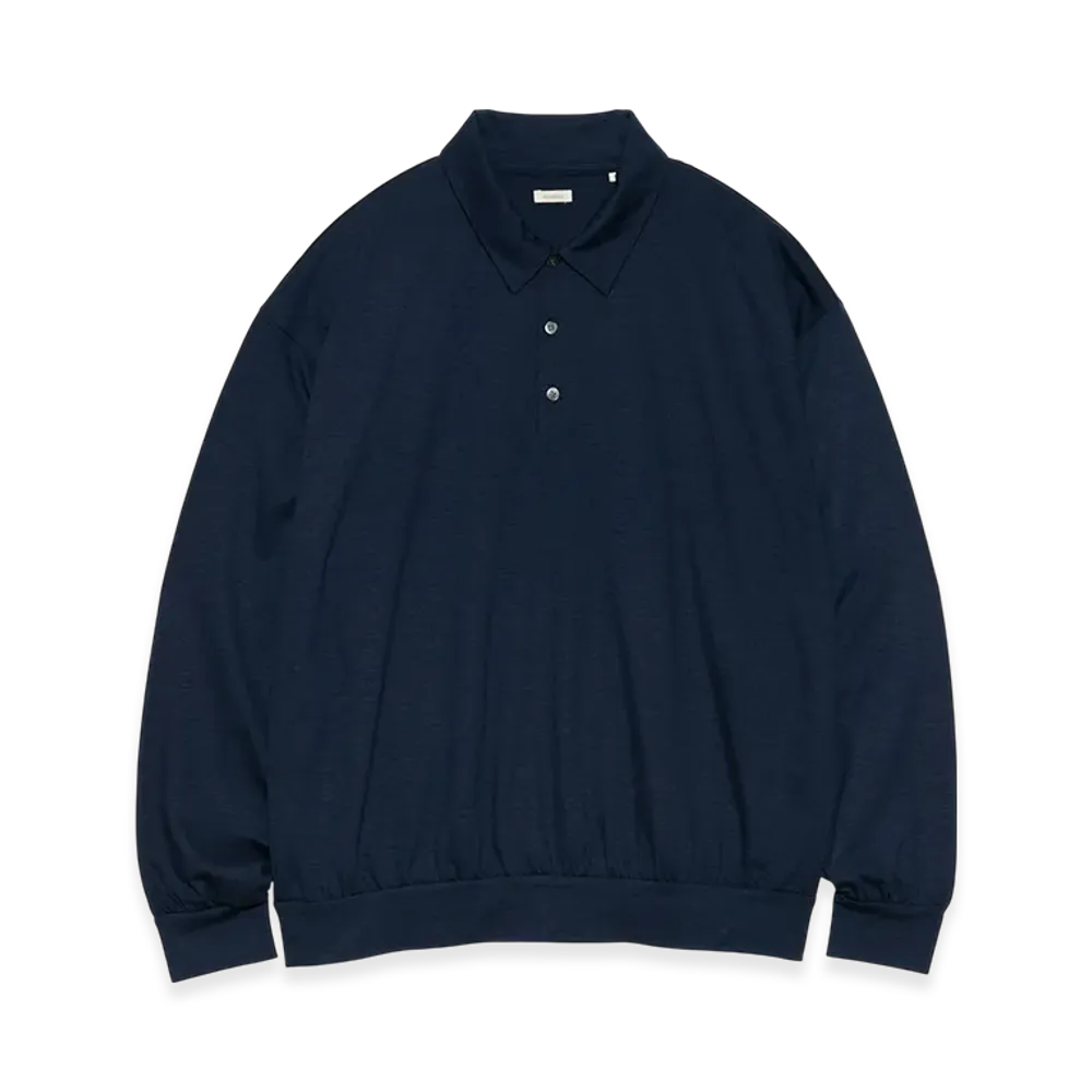 nanamica Wool L/S Polo "Navy"