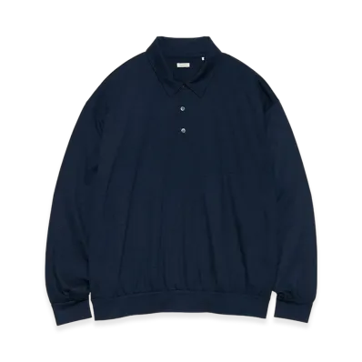 nanamica Wool L/S Polo "Navy"