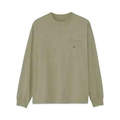 Goldwin Oversize Long Sleeve Pocket T-shirt (Unisex) "Light Beige"