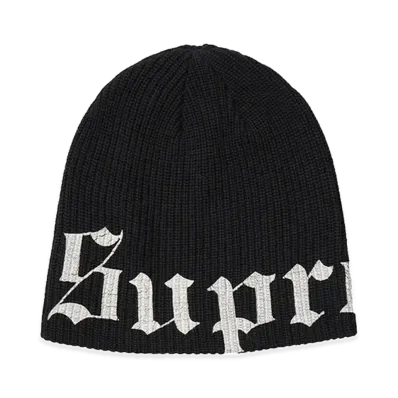 Supreme Old English Printed Beanie "Black"
