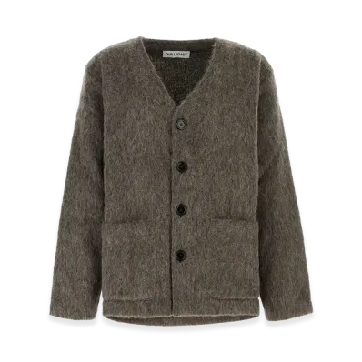 OUR LEGACY Wool Blend Oversize Cardigan "Mud/Brown"