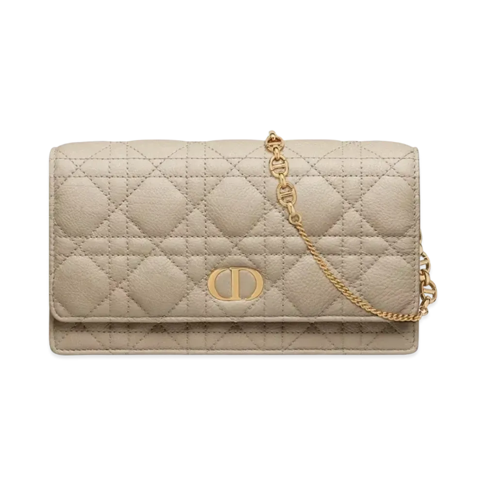 Dior Caro Pouch Supple Cannage Calfskin "Sand"