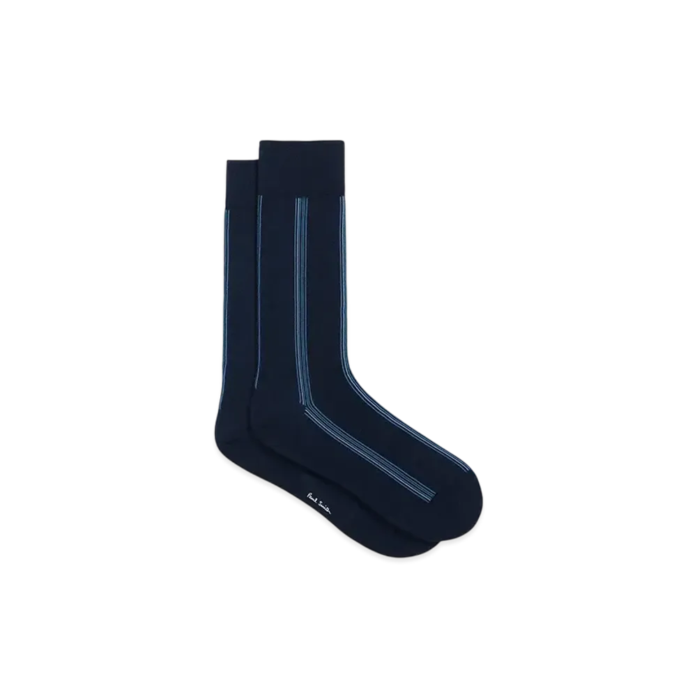 Paul Smith Gradation Line Socks "Navy"