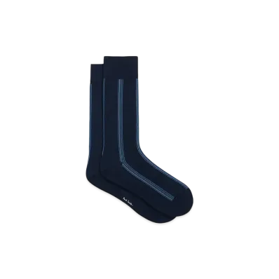 Paul Smith Gradation Line Socks "Navy"