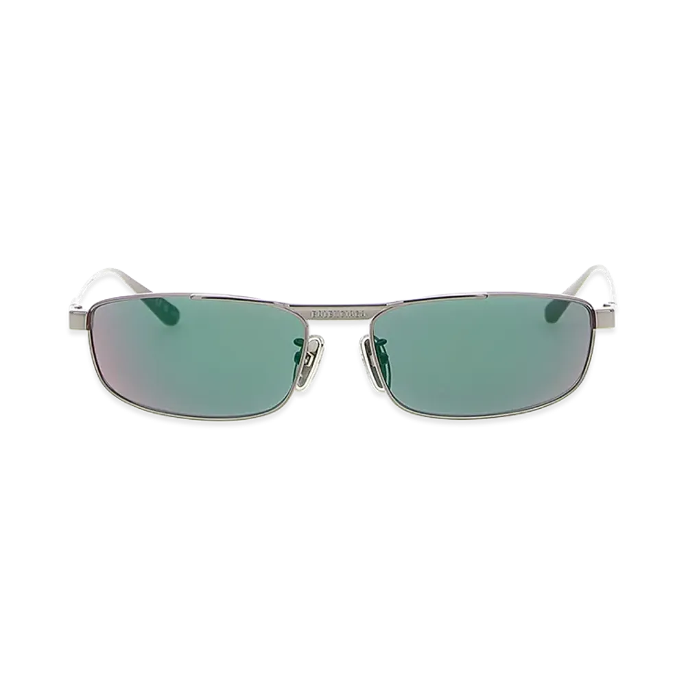 BALENCIAGA Women's 'Tag 3.0 Rectangle' Sunglasses "Gray"