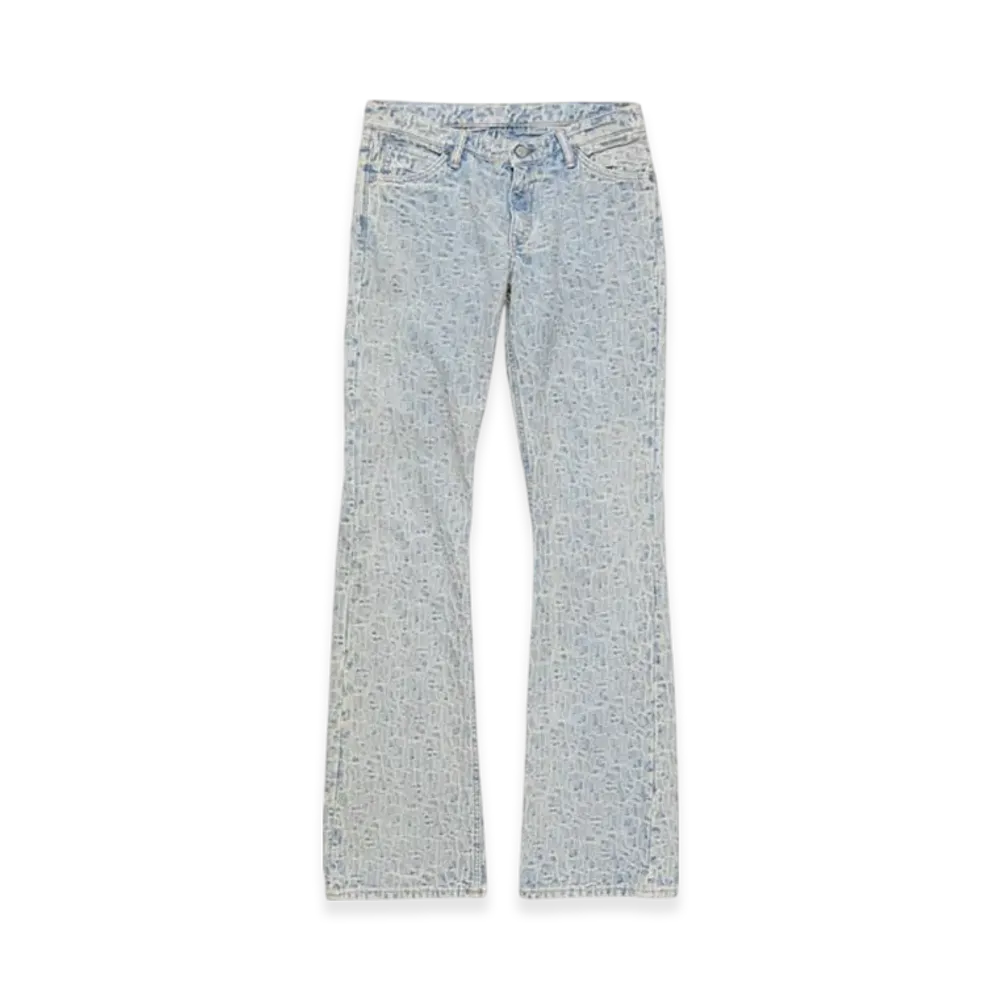 Acne Studios Slim fit jeans - 2005 monogram "Blue/Beige"