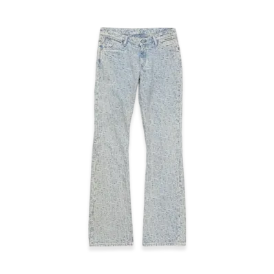 Acne Studios Slim fit jeans - 2005 monogram "Blue/Beige"