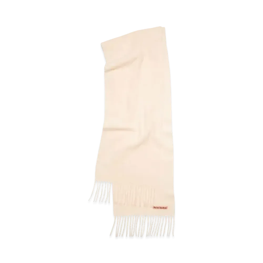 Acne Studios Fringe Wool Scarf "Warm White"