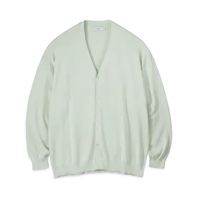 Graphpaper Suvin High Gauge Knit Cardigan "Pale Green"