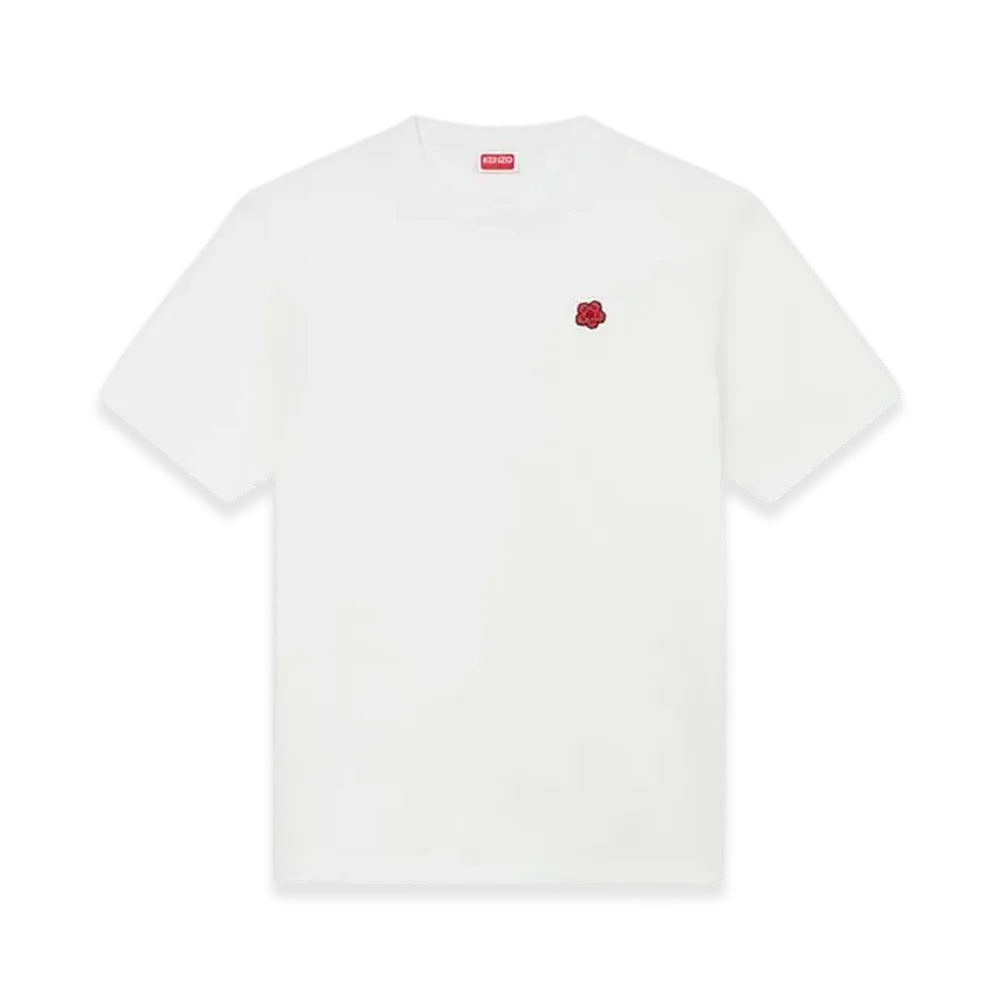 KENZO Boke Flower Embroidered T-Shirt In Cotton "Off White"