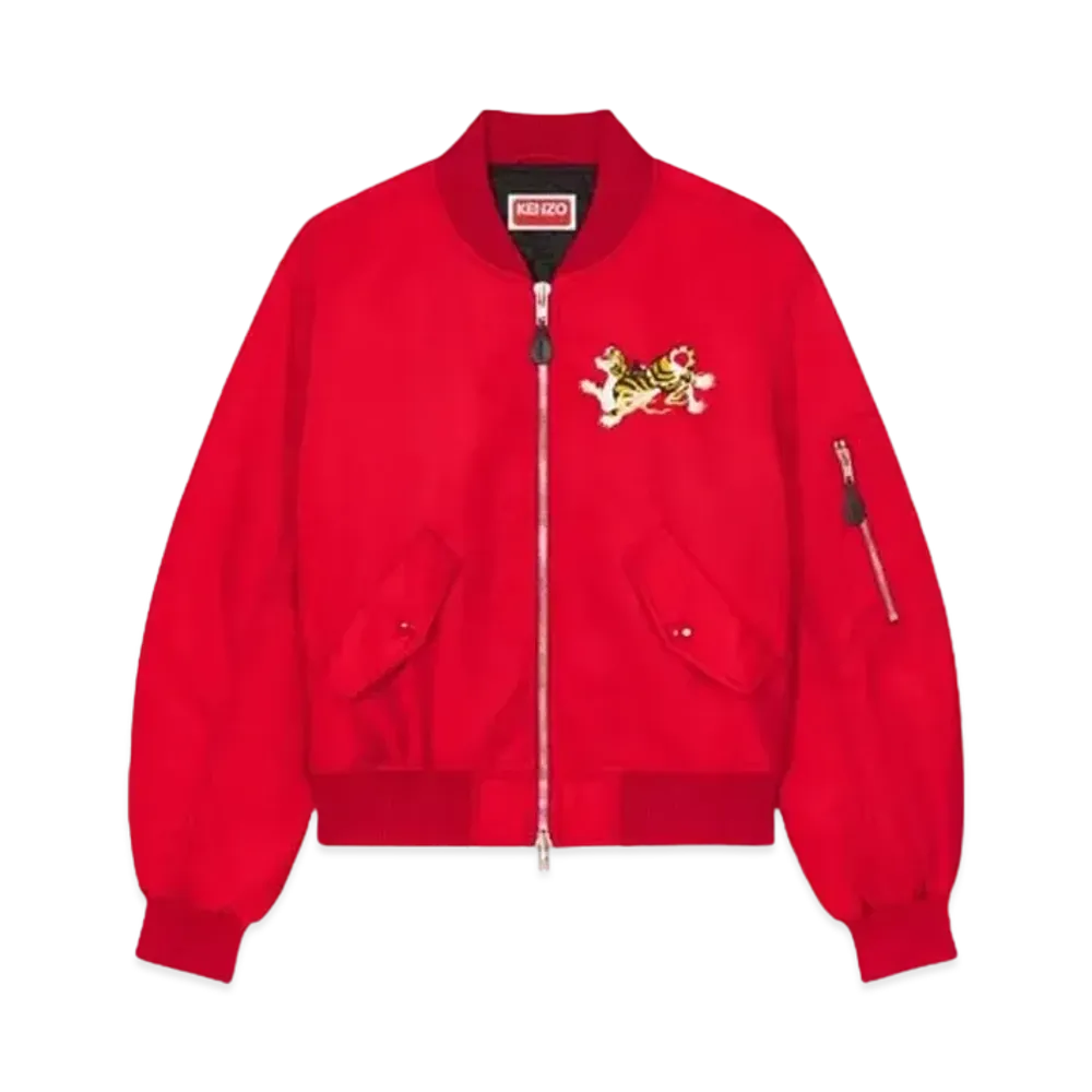 KENZO 'YEAR OF THE DRAGON' Embroidery Bomber Jacket "Cherry"
