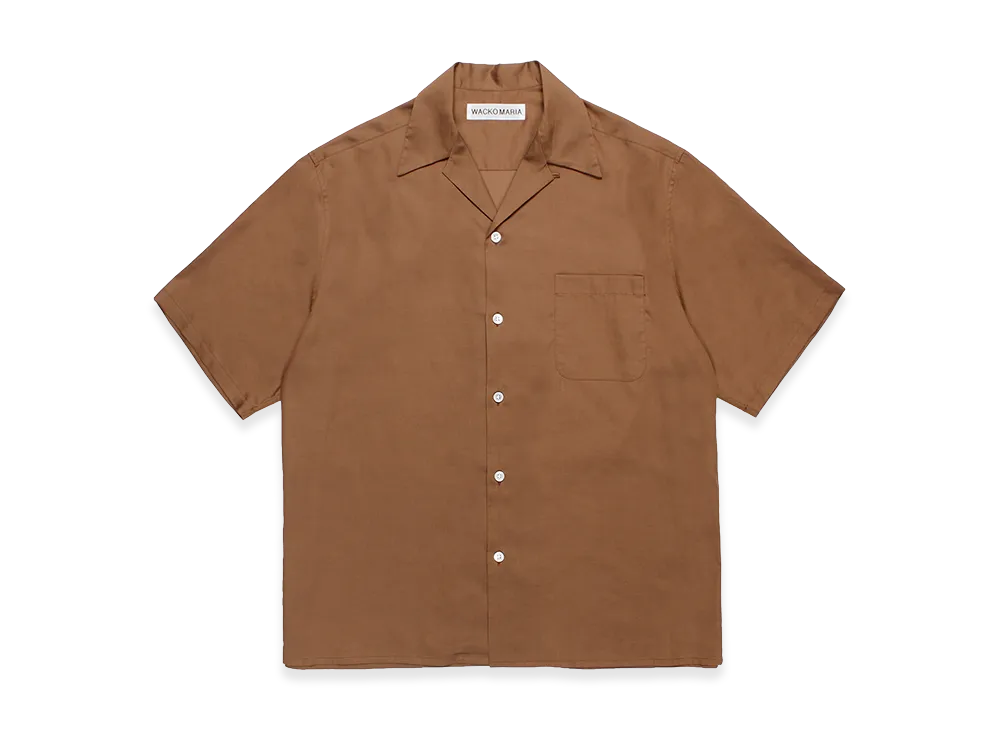 WACKO MARIA x Bez Tekstil Open Collar Shirt "Brown"