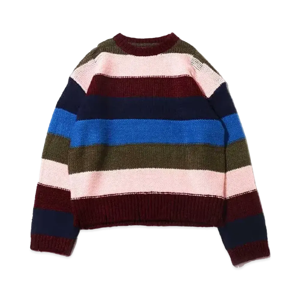 atmos pink Distressed Border Knit "Bordeaux"