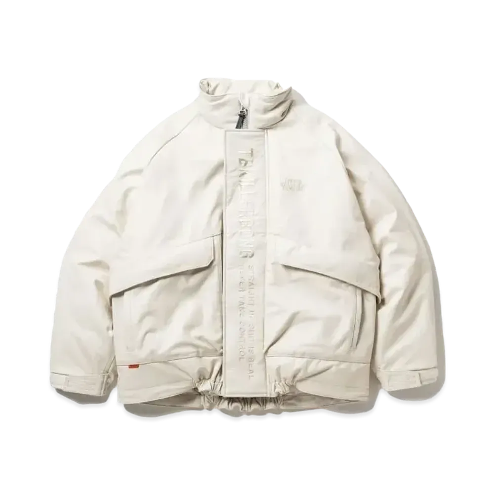 TIGHTBOOTH Short Leather Monster Parka "Ivory"