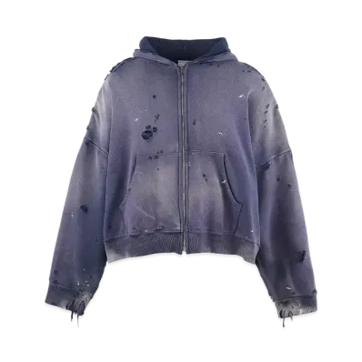 SAINT Mxxxxxx Zip Up Hoodie Double Face "Navy"