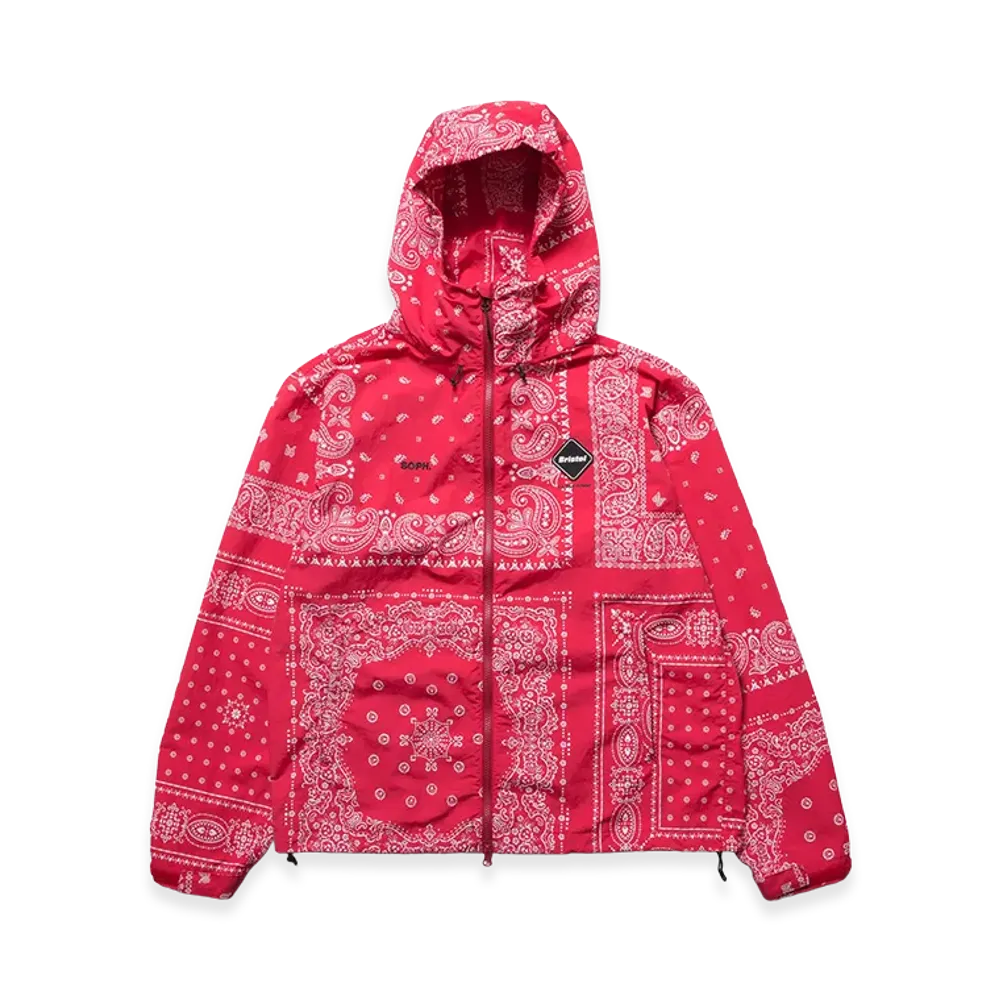 F.C.Real Bristol Bandana Nylon Hooded Blouson "Red"
