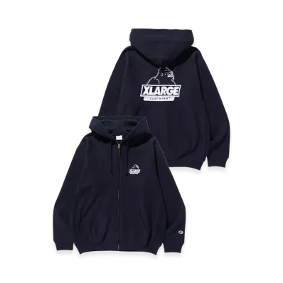 Xlarge x Champion Reverse Weave Zip Up Hooded Sweatshirt "Black"
