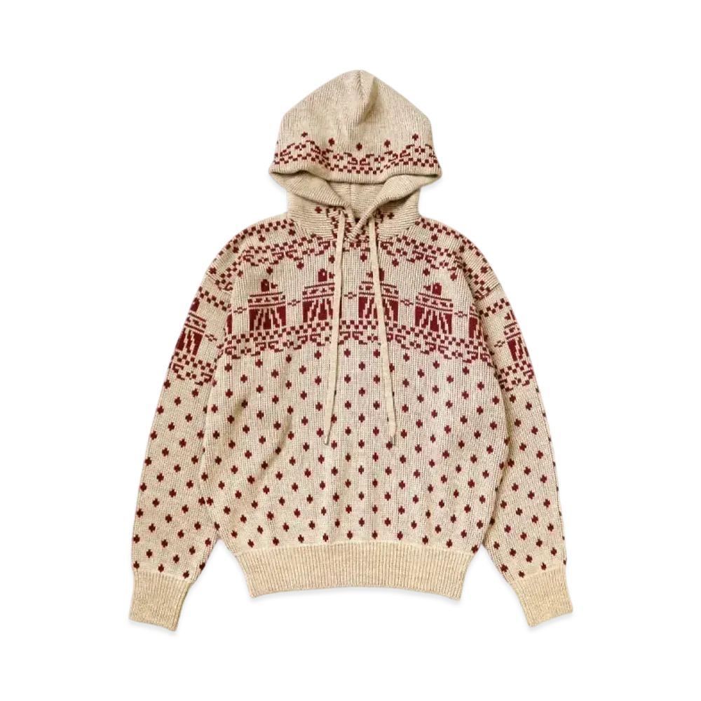 KAPITAL 5G Jacquard Knit Hood Sweater "Enji"
