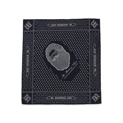 A BATHING APE Cotton Printed Bandana "Navy"