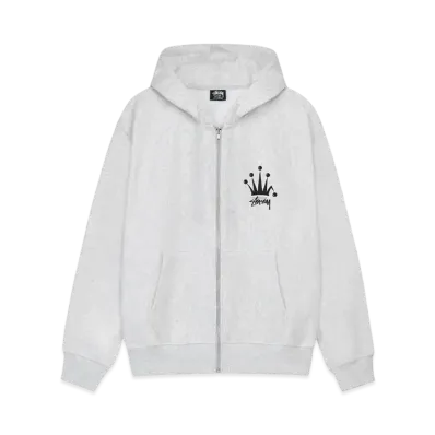 Stussy Regal Crown Zip Hoodie "Ash Heather"
