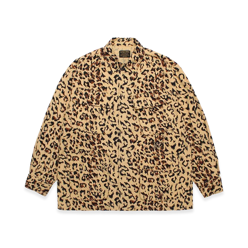 WACKO MARIA Leopard Fatigue Jacket "Beige"