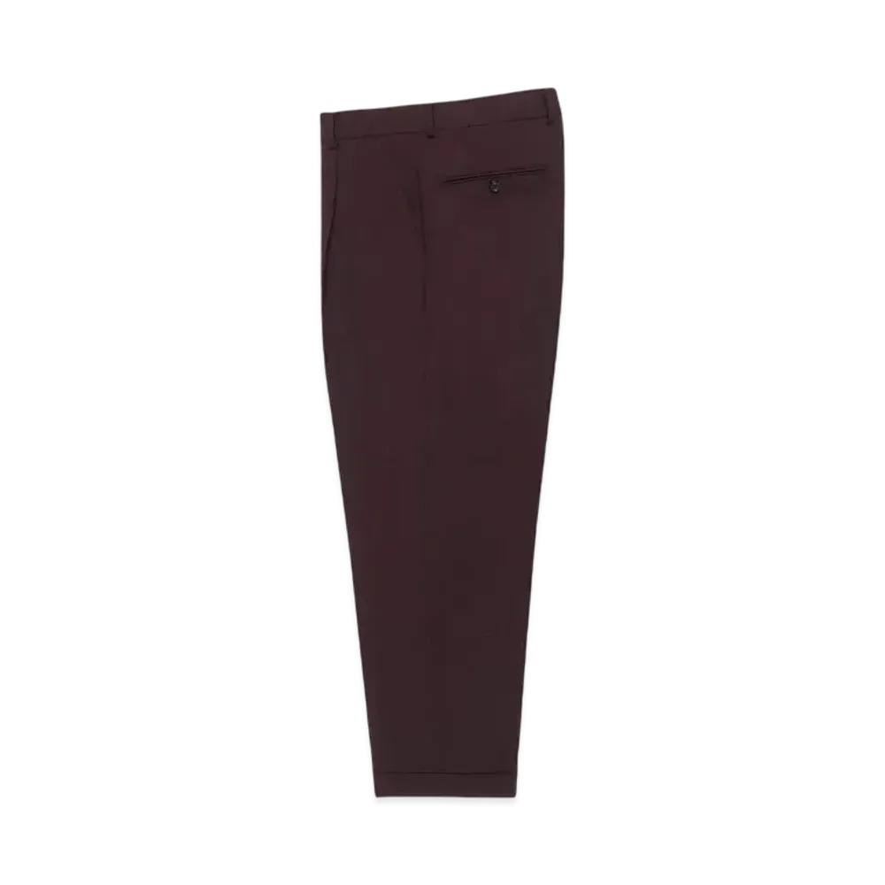 WACKO MARIA x DORMEUIL Pleated Trousers (Type-2) "Dark Purple"