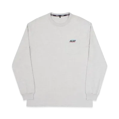 PALACE Basically a Pocket Longsleeve "Grey Marl"