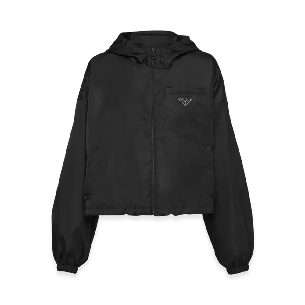 PRADA Women's Re-Nylon Cropped Jacket "Black"