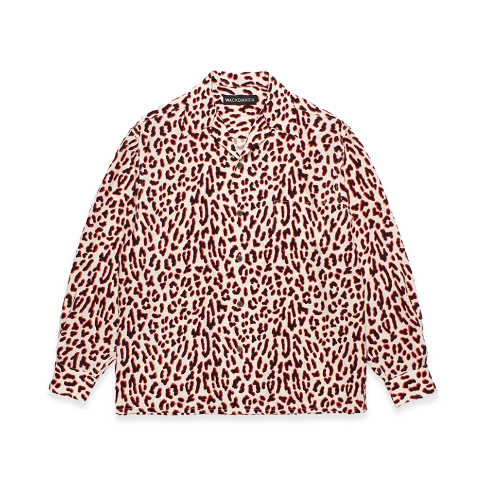 WACKO MARIA Leopard Hawaiian Shirt "Ivory"