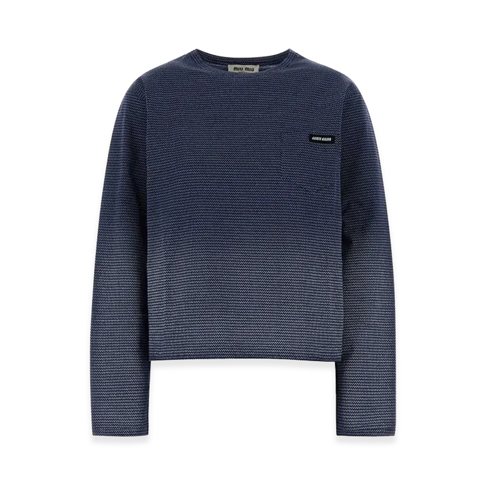 MIU MIU Women's Two-Tone Jersey T-Shirt "Multicolor"