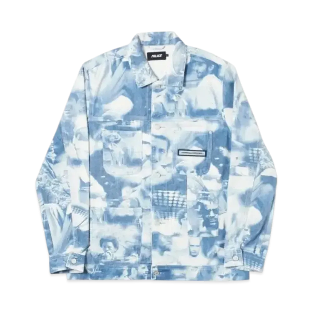 PALACE Team Jacket "White Navy"