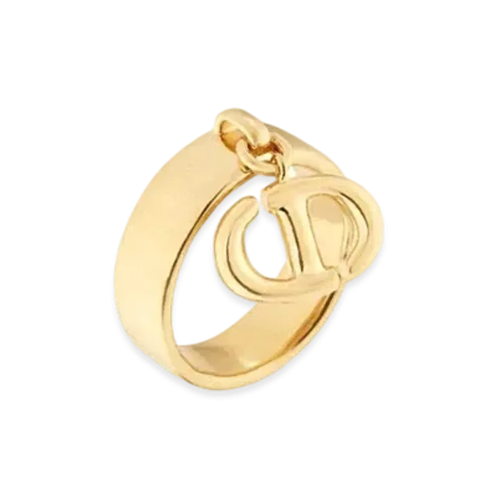 Dior CD Navy Ring Gold-Finish Metal "Gold"