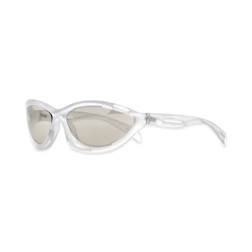 PRADA Women's Transparent Acetate Sunglasses "White"