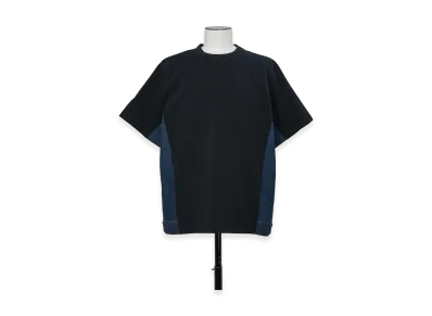 sacai Denim x Cotton Jersey T-Shirt "Navy/Blue"