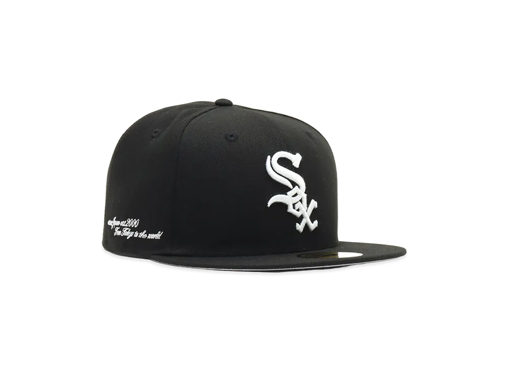 NEW ERA x atmos 59Fifty atmos AJ2000-T2W Chicago White Sox "Black"