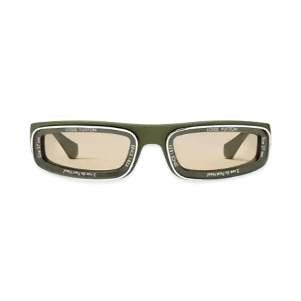 Louis Vuitton LV Super Vision Low Square Sunaglasses "Vert"