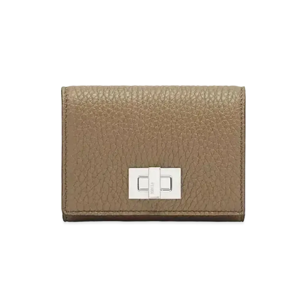 FENDI Business Card Case Leather "Beige"
