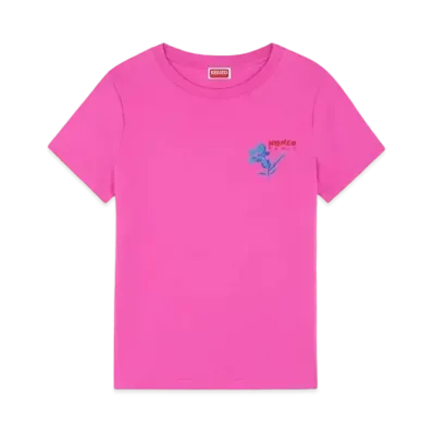 KENZO 'DRAWN FLOWERS' T-shirt "Deep Fuschia"