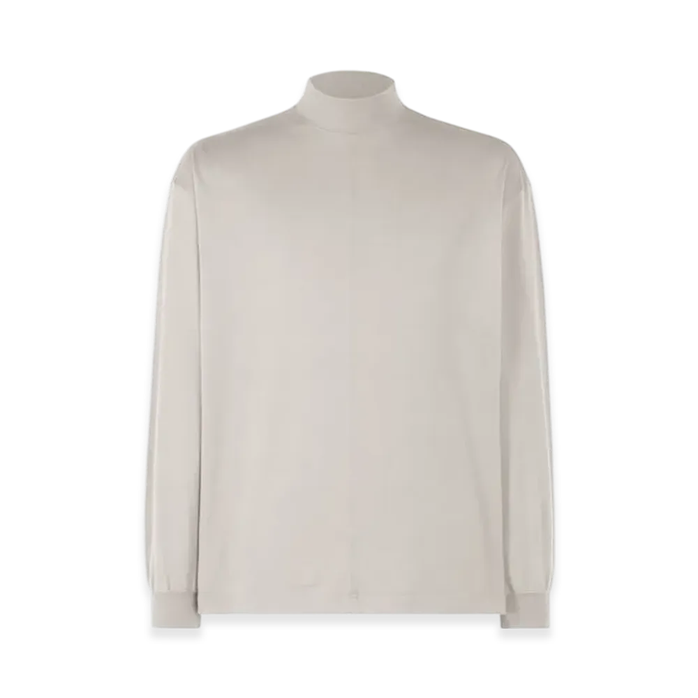 HOMME PLISSE ISSEY MIYAKE Black Turtleneck Top "Light Gray"