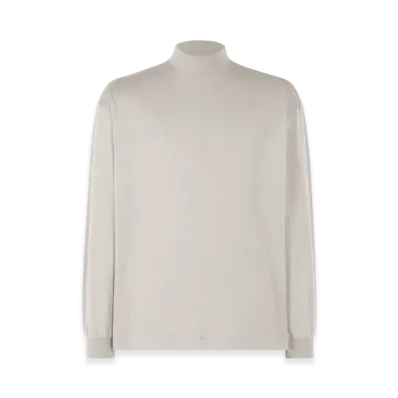 HOMME PLISSE ISSEY MIYAKE Black Turtleneck Top "Light Gray"