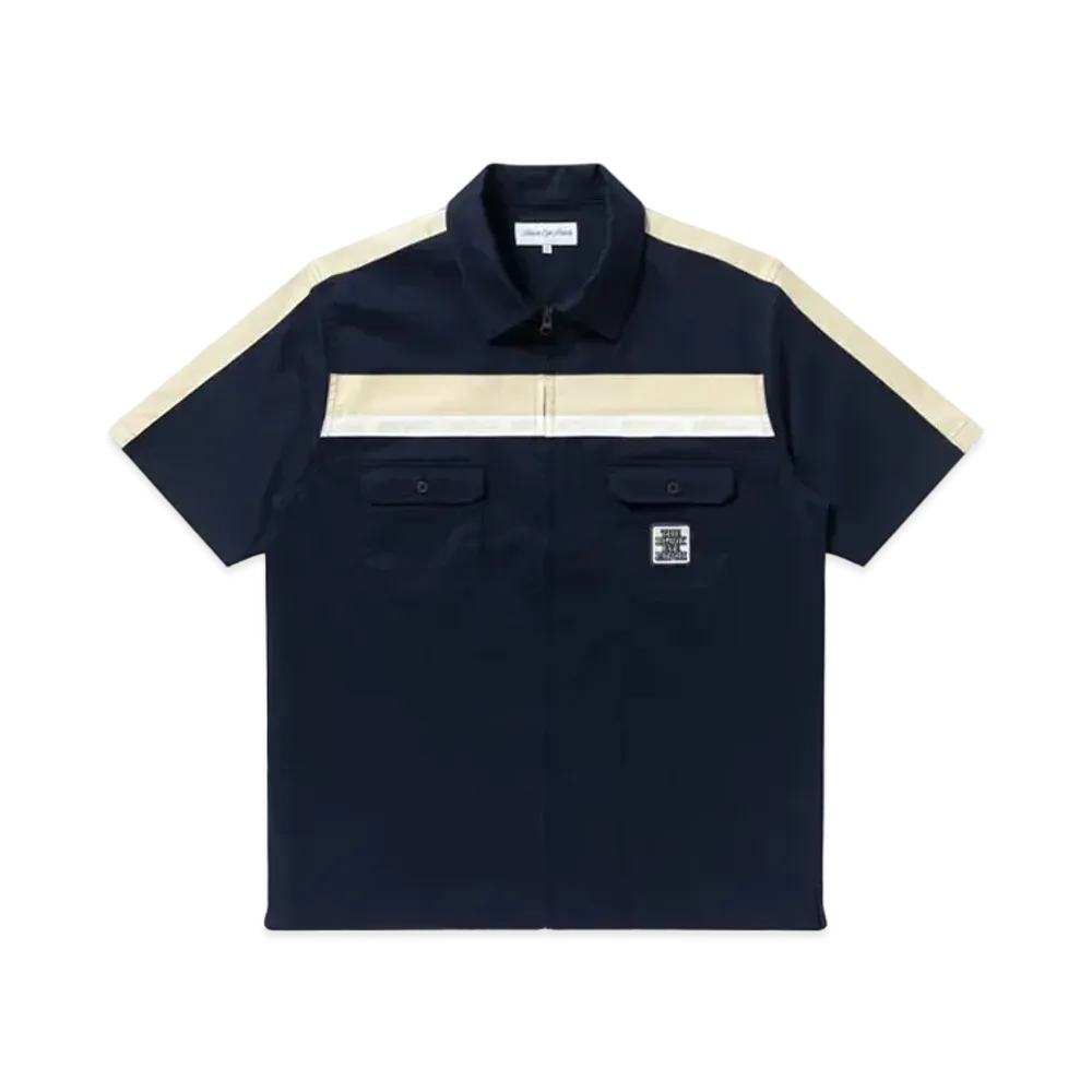 Black Eye Patch Genuine Product Racing Work Shirt "Navy"