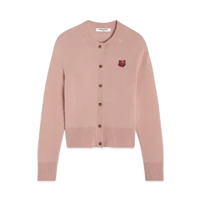 Maison Kitsune Bold Fox Head Regular Cardigan "Blush"