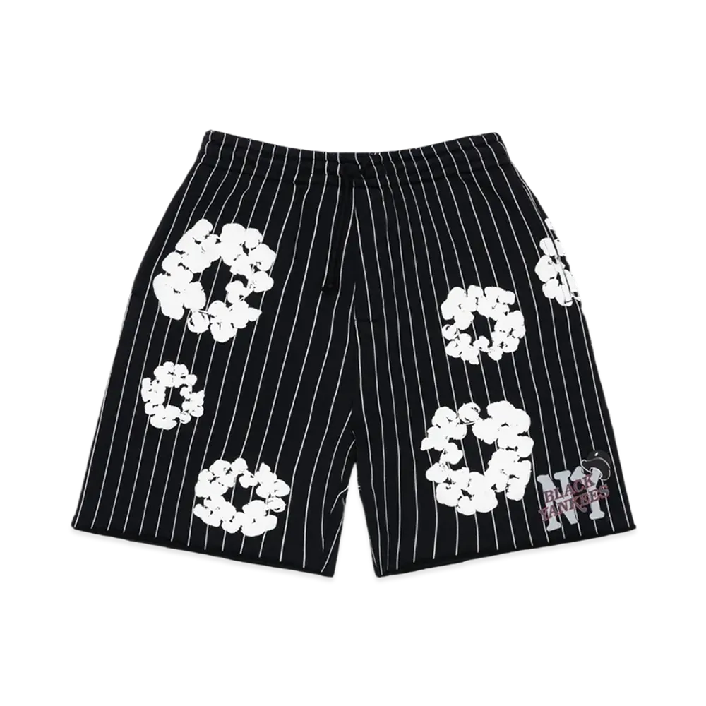 DENIM TEARS Pinstripe Wreath Sweatshorts "Black"